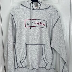 MV Sport University of Alabama Pro-Weave Hoodie in Light Gray, Size M